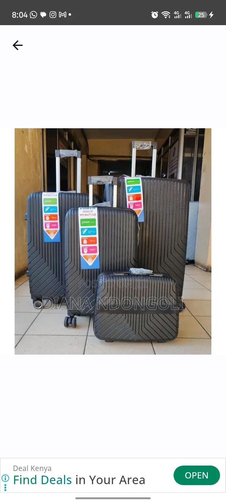 Size 1luxurious 4in1 Unbreakable Suitcase
