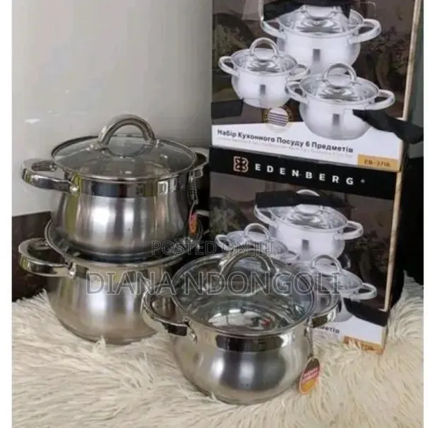 6pcs Eb-3716 Stainless Steel Cookware