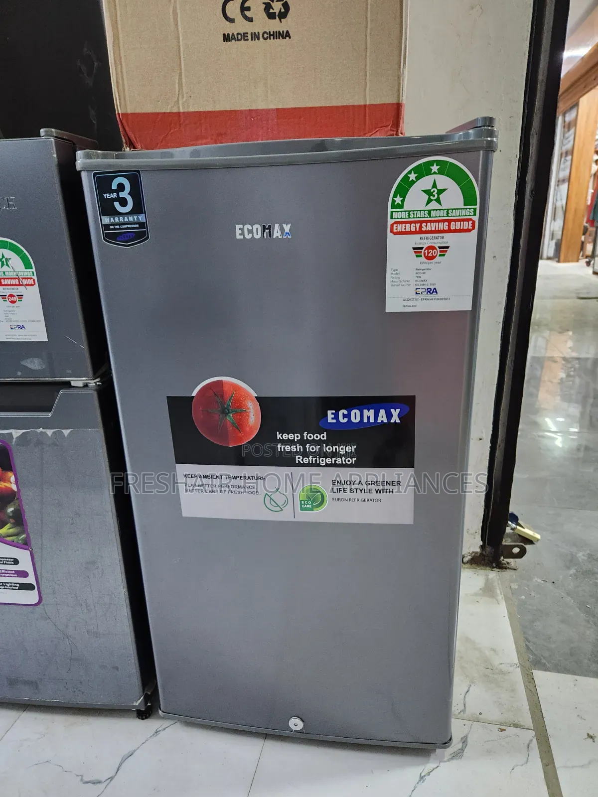 Ecomax Single Door Fridge