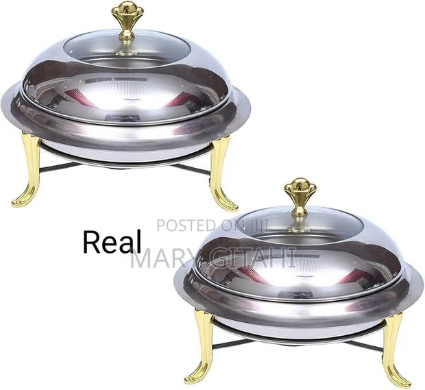 Stainless Steel 28cm Golden Furnace Chaffing Dish