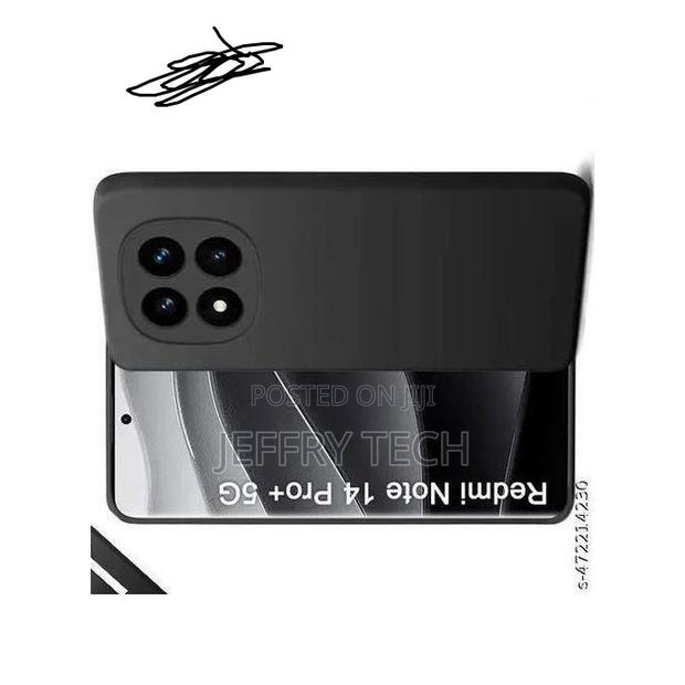 Redmi Note 14 Pro 4g Back Case Pouch Silicone - Black - thumbnail 2