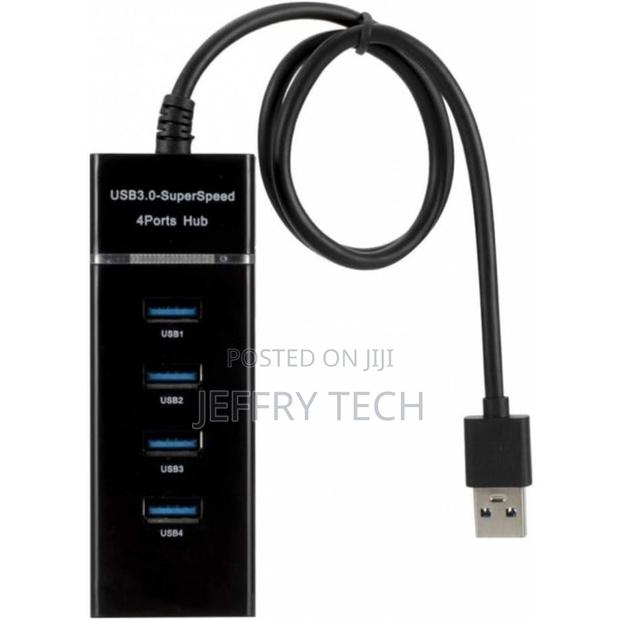 4-Port Usb 3.0 Hub – High-Speed Data Transfer With Slim Design 4-Port