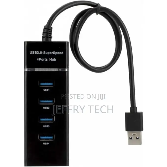 4-Port Usb 3.0 Hub – High-Speed Data Transfer With Slim Design 4-Port