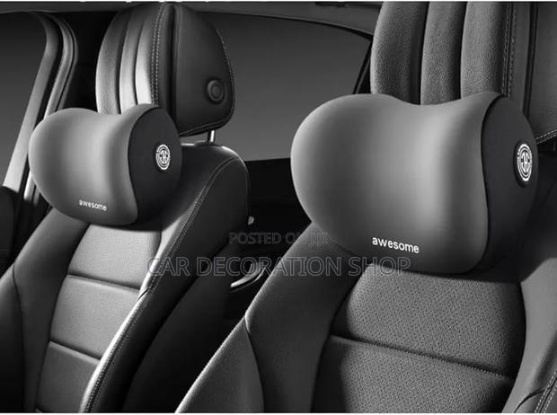 2pc Grey Ergonomic Posture Correction Seat Neck Support Pillow