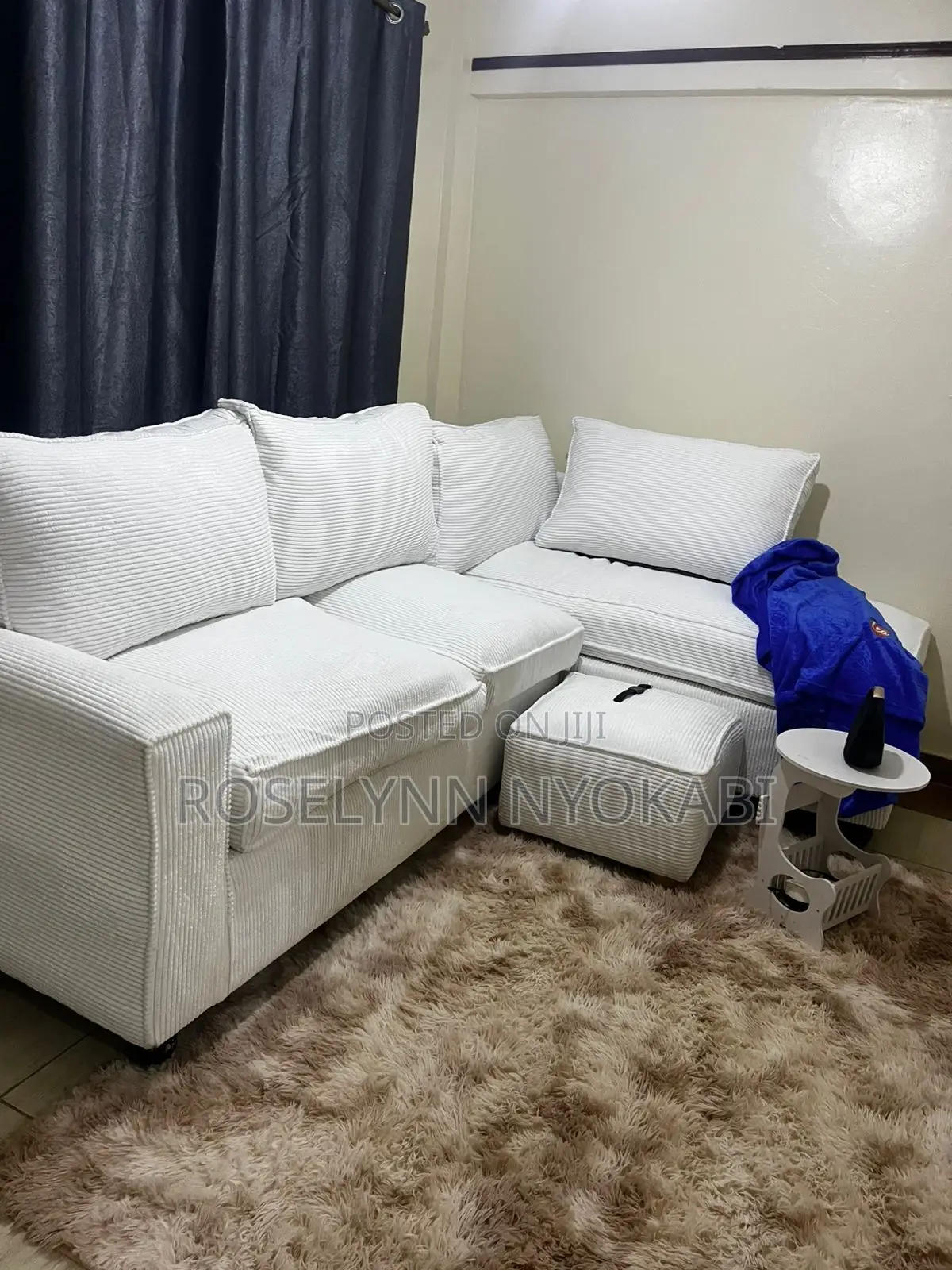 White Lseat 5seater