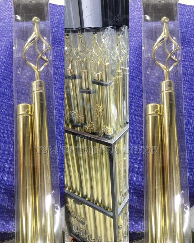 Extendable Curtain Rods for Curtains/Sheers in Gold R