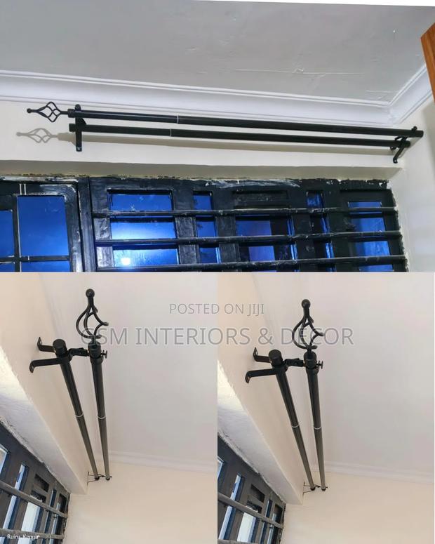 Black Curtain Rods in Imported and Extendable Properties