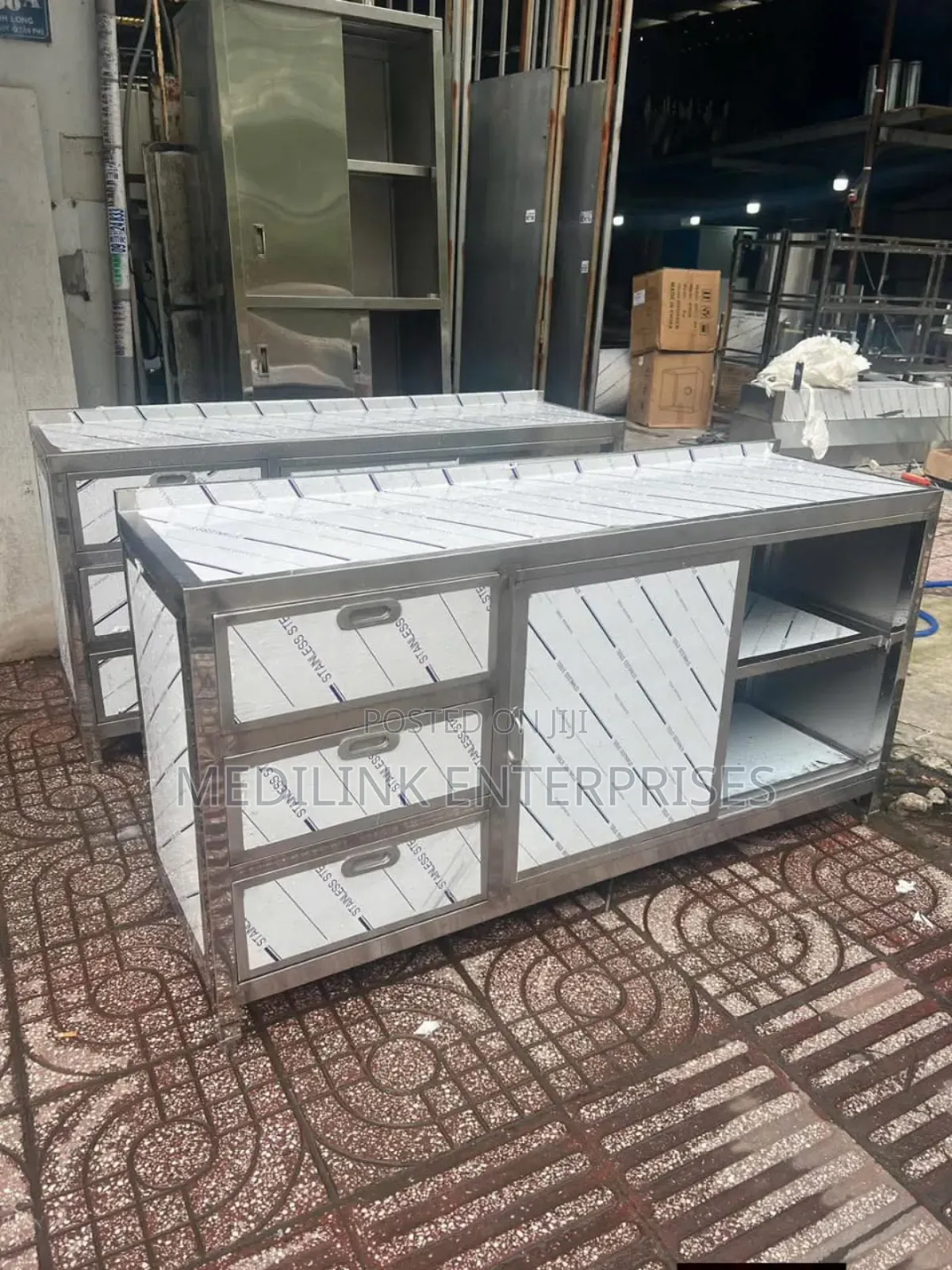 Bicol Stainless Steel Storage Cabinet Commercial Kitchen
