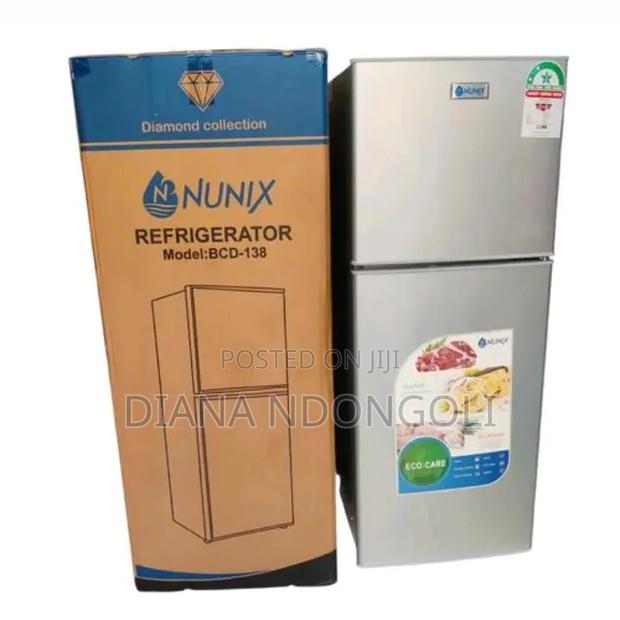 *Nunix Large Capacity Double Door Refrigerator Fridge -
