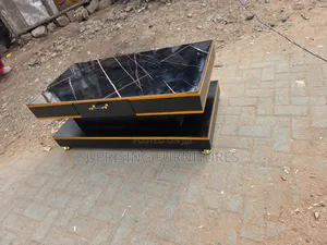 Table Black Gold Marble Top Black