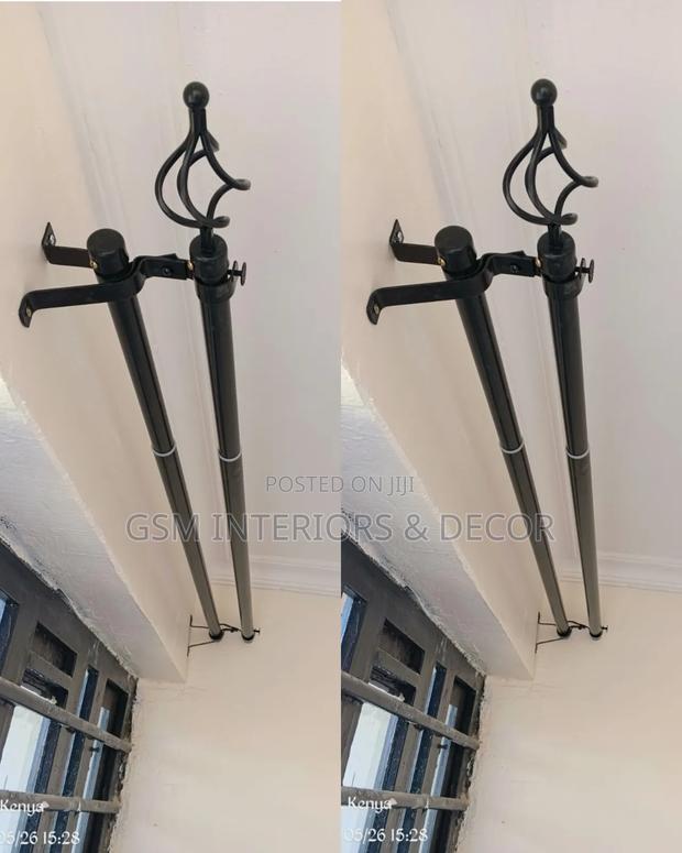 Black Curtain Rods Professionally Installed Nairobi