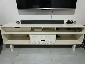 Wazi Modern Tv Stand (Pearl White) — Minimalist Design