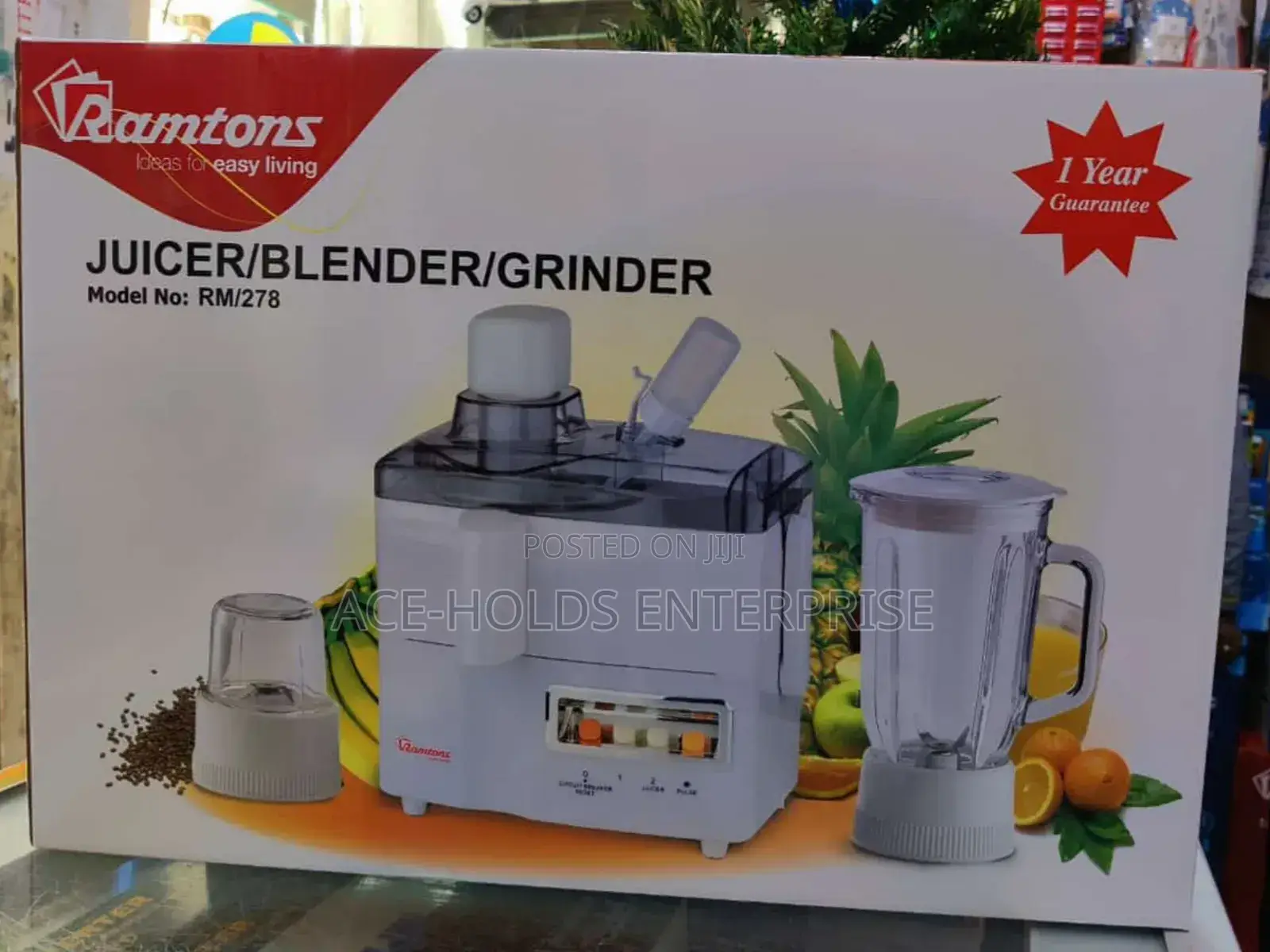 Ramtons 3-in-1 Juicer, Blender and Grinder Rm/278 - Food Processor