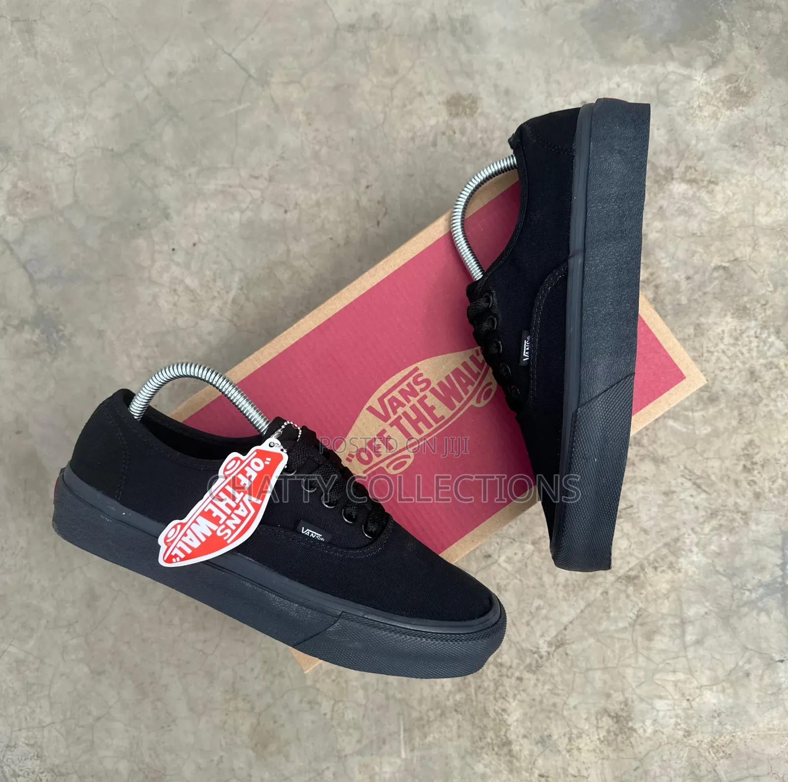 Plain Black Unisex Vans Shoes Sizes 38 to 45