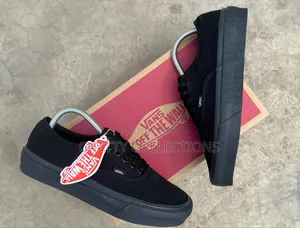 Plain Black Unisex Vans Shoes Sizes 38 to 45