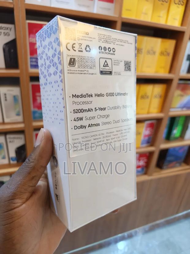 New Tecno Camon 40 Pro 4G 256 GB Silver - thumbnail 2