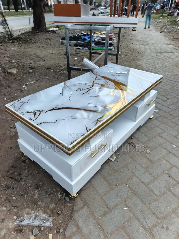 Table White With Golden Belt 2by 4 Feet