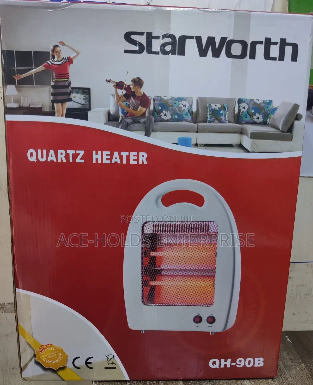 Starworth Quartz Heater Model: Qh90b - 800watts