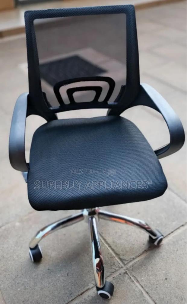 Secretarial Mesh Office Chair ~ Ergonomic Fabric Seat
