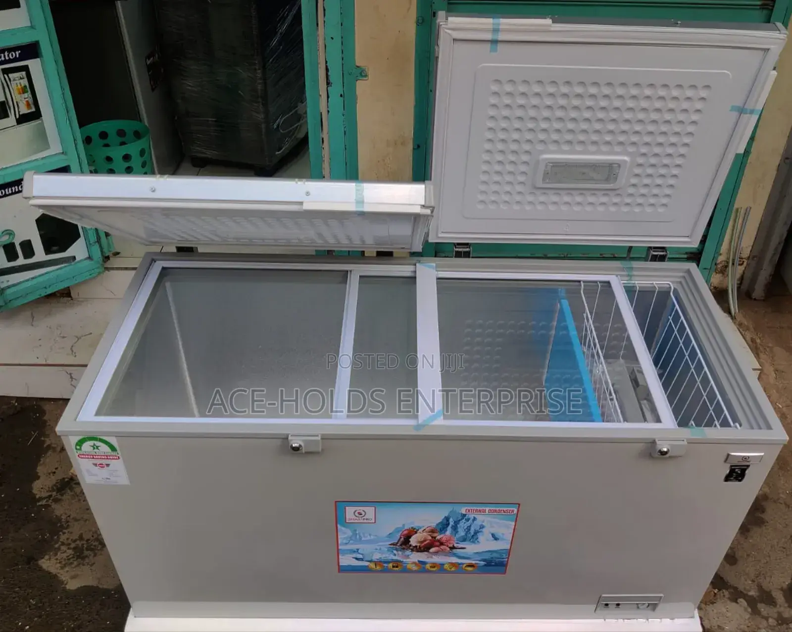 Smartpro Freezer 500g Double Door 450 Litres - Sliding Glass Display