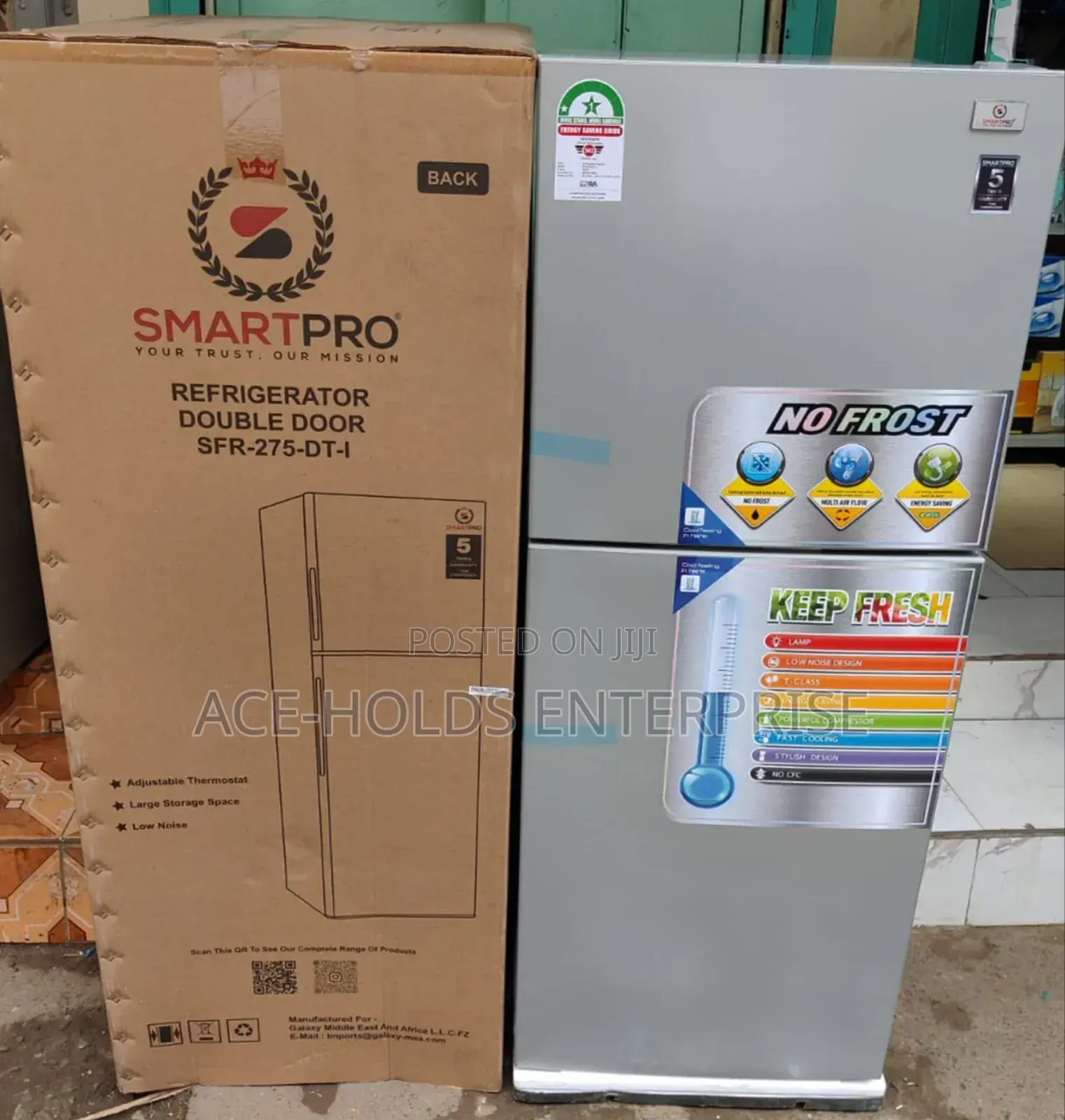 Smartpro Fridge 225 Litres No Frost 275-Dt-I (Silver)