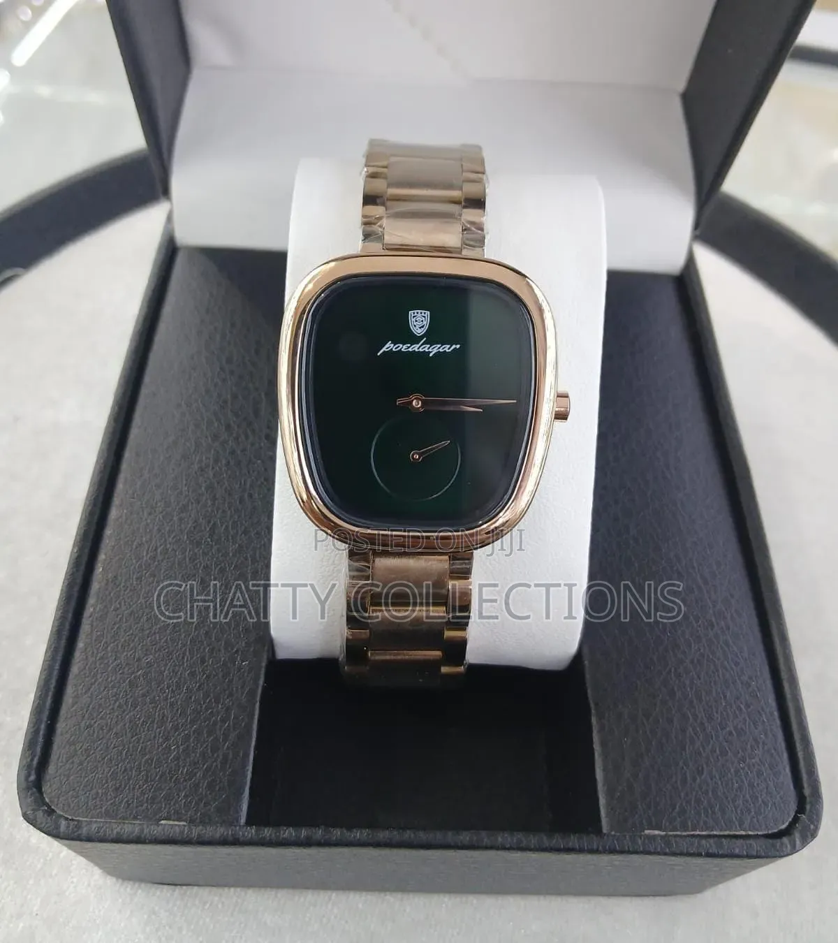 Gold and Green Poedagar Luxury Ladies Watches
