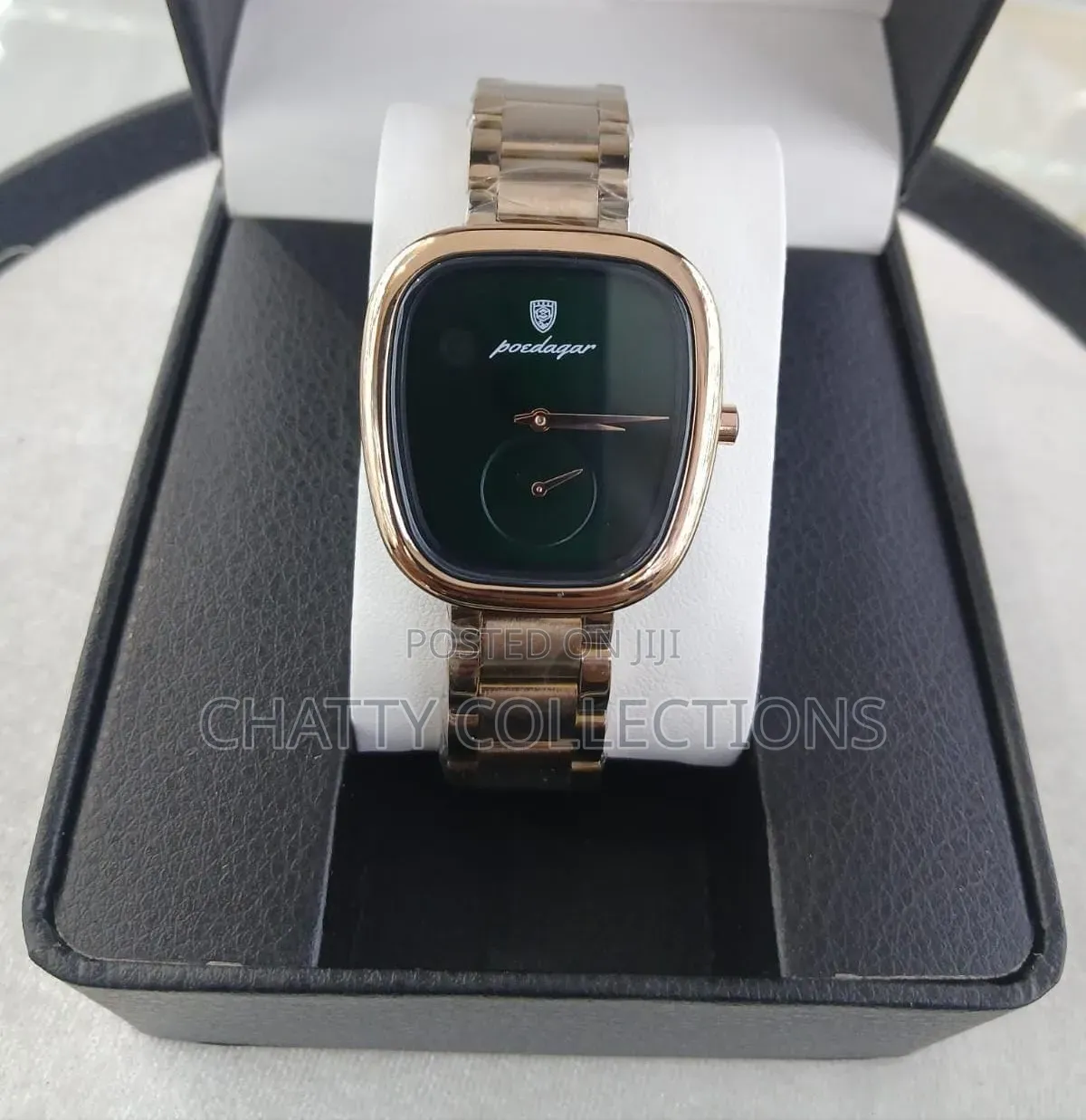 Gold and Green Poedagar Luxury Ladies Watches