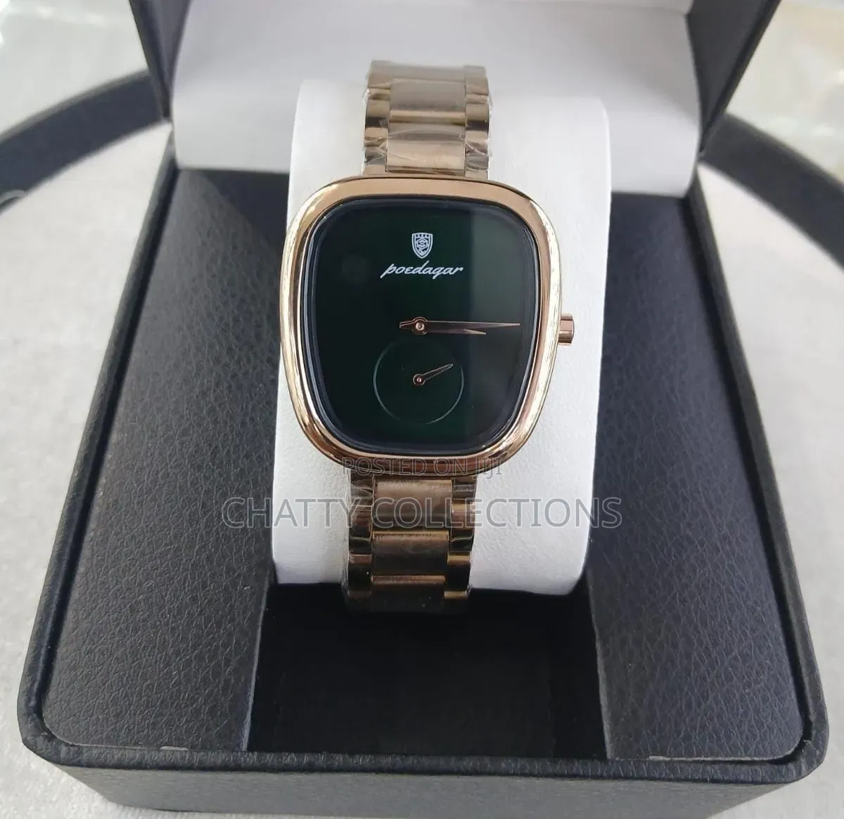 Gold and Green Poedagar Luxury Ladies Watches