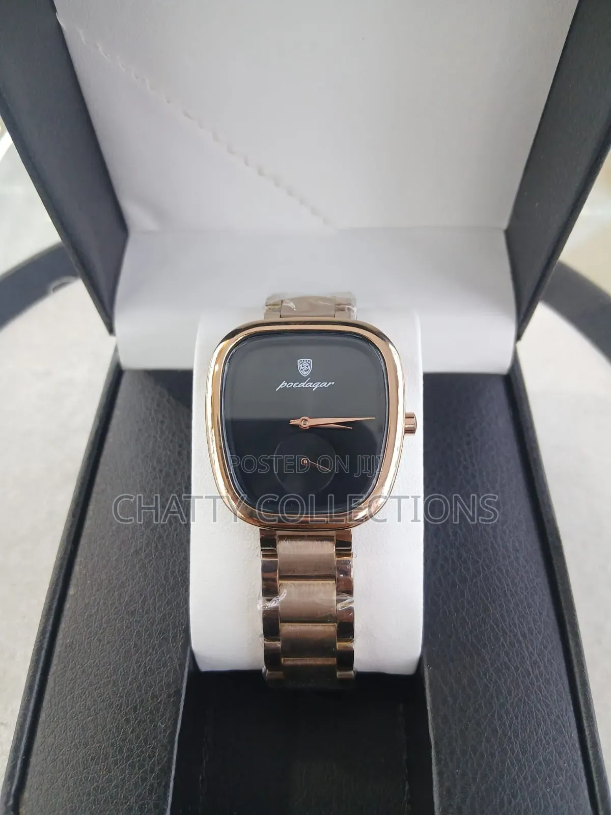 Gold and Black Poedagar Luxury Ladies Watches