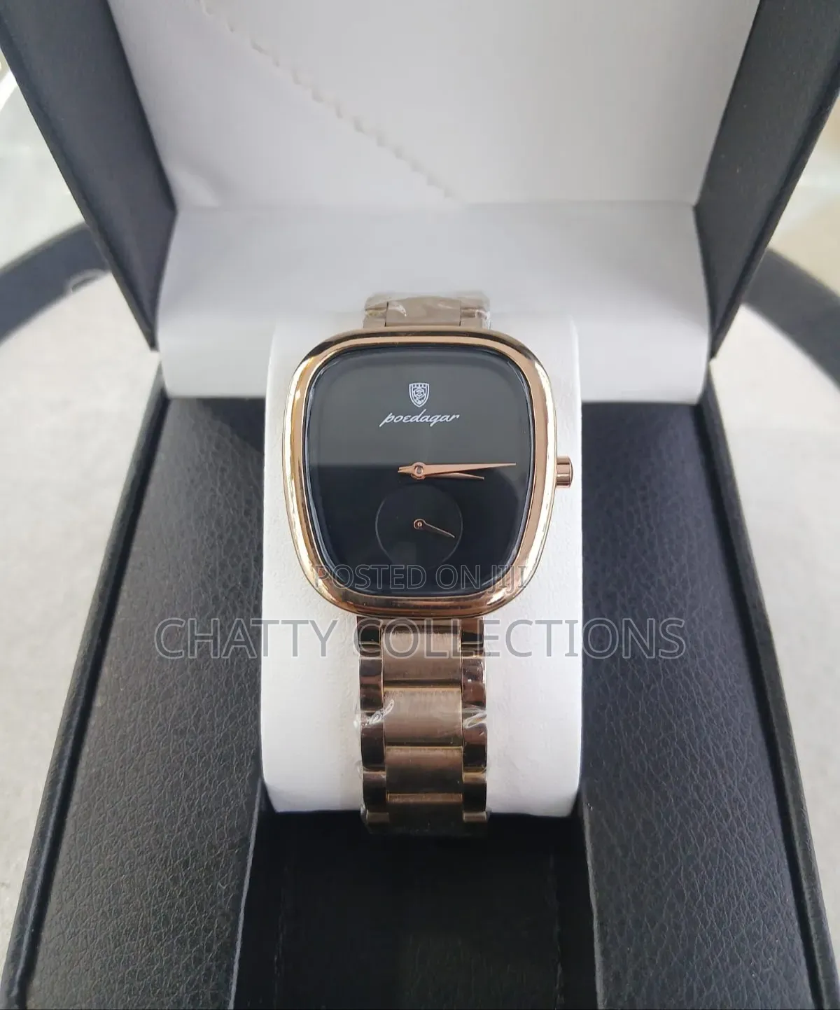 Gold and Black Poedagar Luxury Ladies Watches