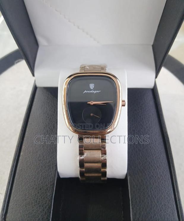Gold and Black Poedagar Luxury Ladies Watches