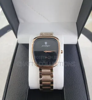Gold and Black Poedagar Luxury Ladies Watches