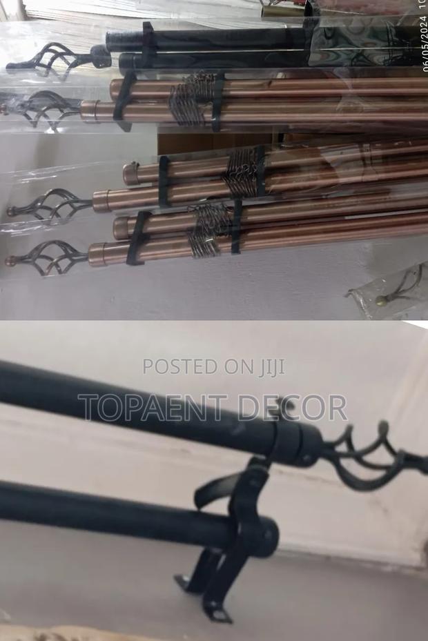 Bronze and Black Easy to Clean Adjustable Window Rods