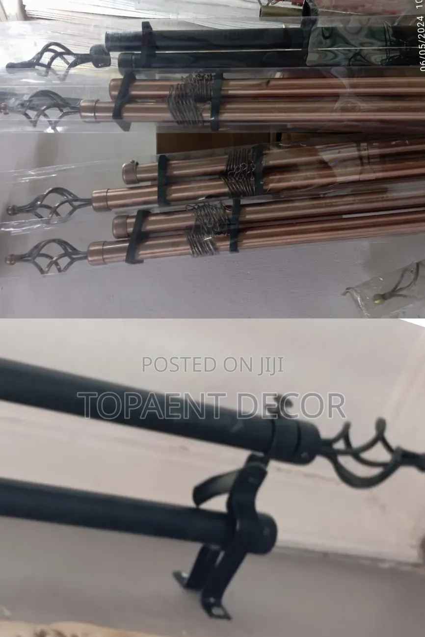 Bronze and Black Easy to Clean Adjustable Window Rods