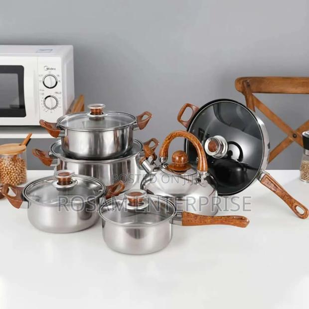 12 Pieces Stainless Cookware With Kettle