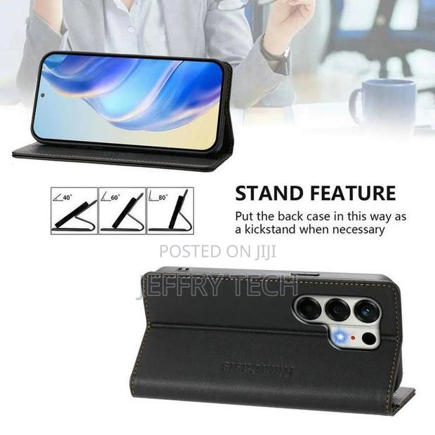 Leather Wallet Case Compatible With Tecno Camon 50 Pro 5g, Magnetic - thumbnail 2