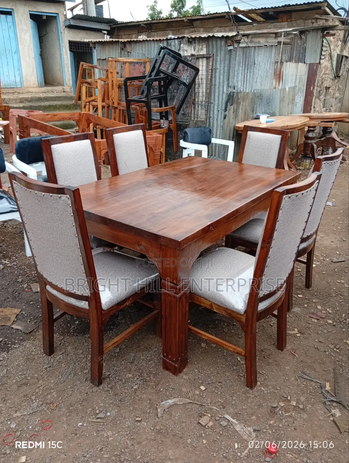 Elegant All Wooden 6 Seater Dining Tables