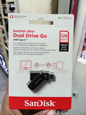 The Sandisk Ultra Dual Drive Go Usb Flash Drive With 128gb Capacity.