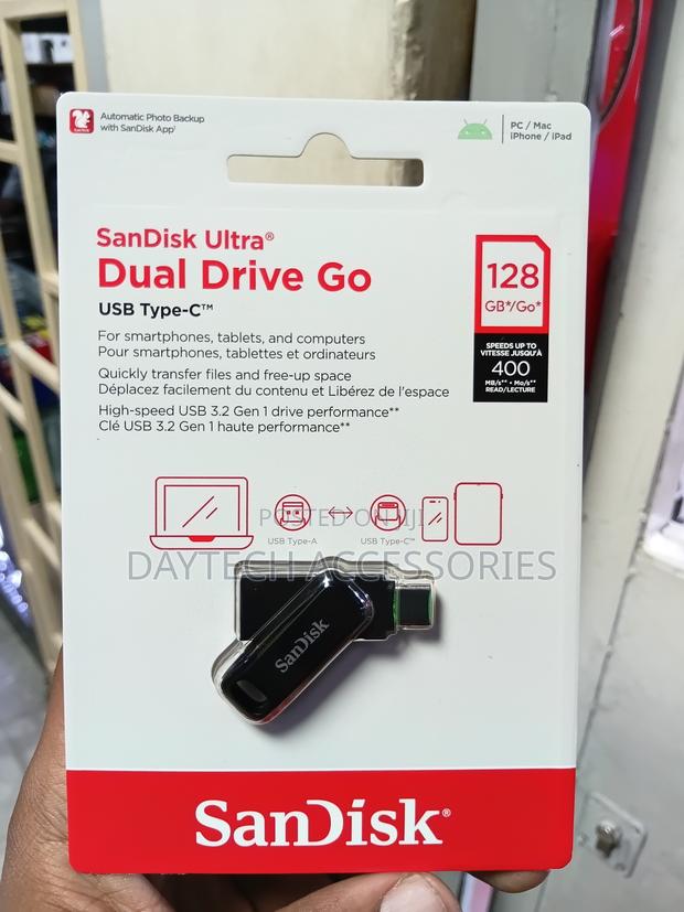 Sandisk Ultra Dual Drive Go Usb Type-C 128gb - Black