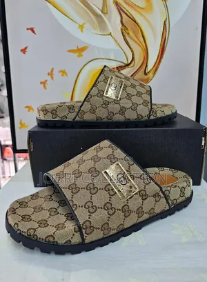 Brown Gucci Slides