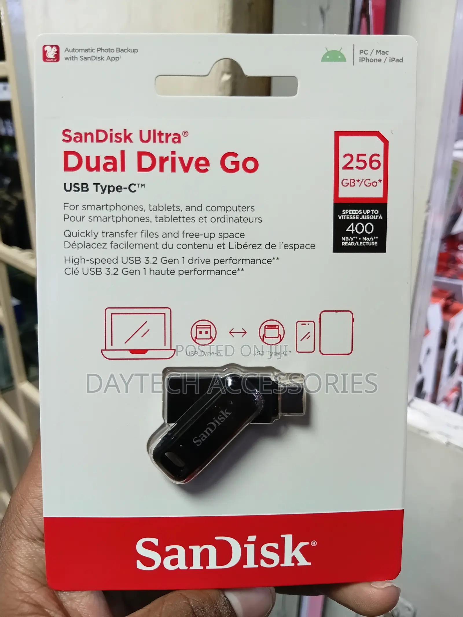 Sandisk Ultra Dual Drive Go Usb Type-C 256gb -Sdddc3-256g-G46