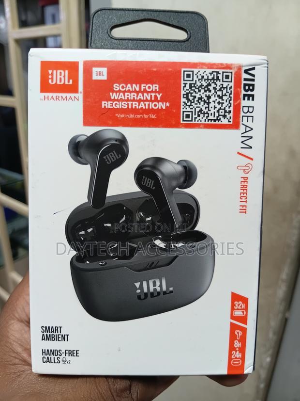 JBL Vibe Beam Black True Wireless Earbuds