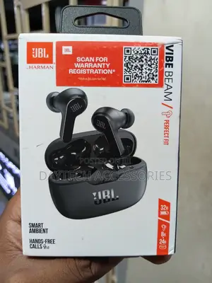 JBL Vibe Beam Black True Wireless Earbuds