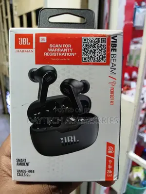 JBL Vibe Beam Black True Wireless Earbuds
