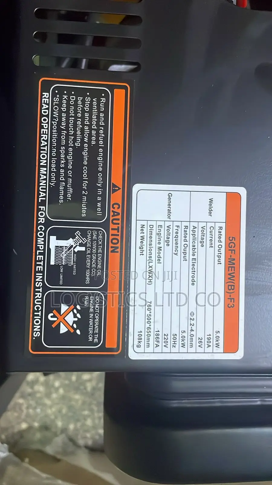 Diesel Welding Generator 200a Pioneer Model 5.5 Kva