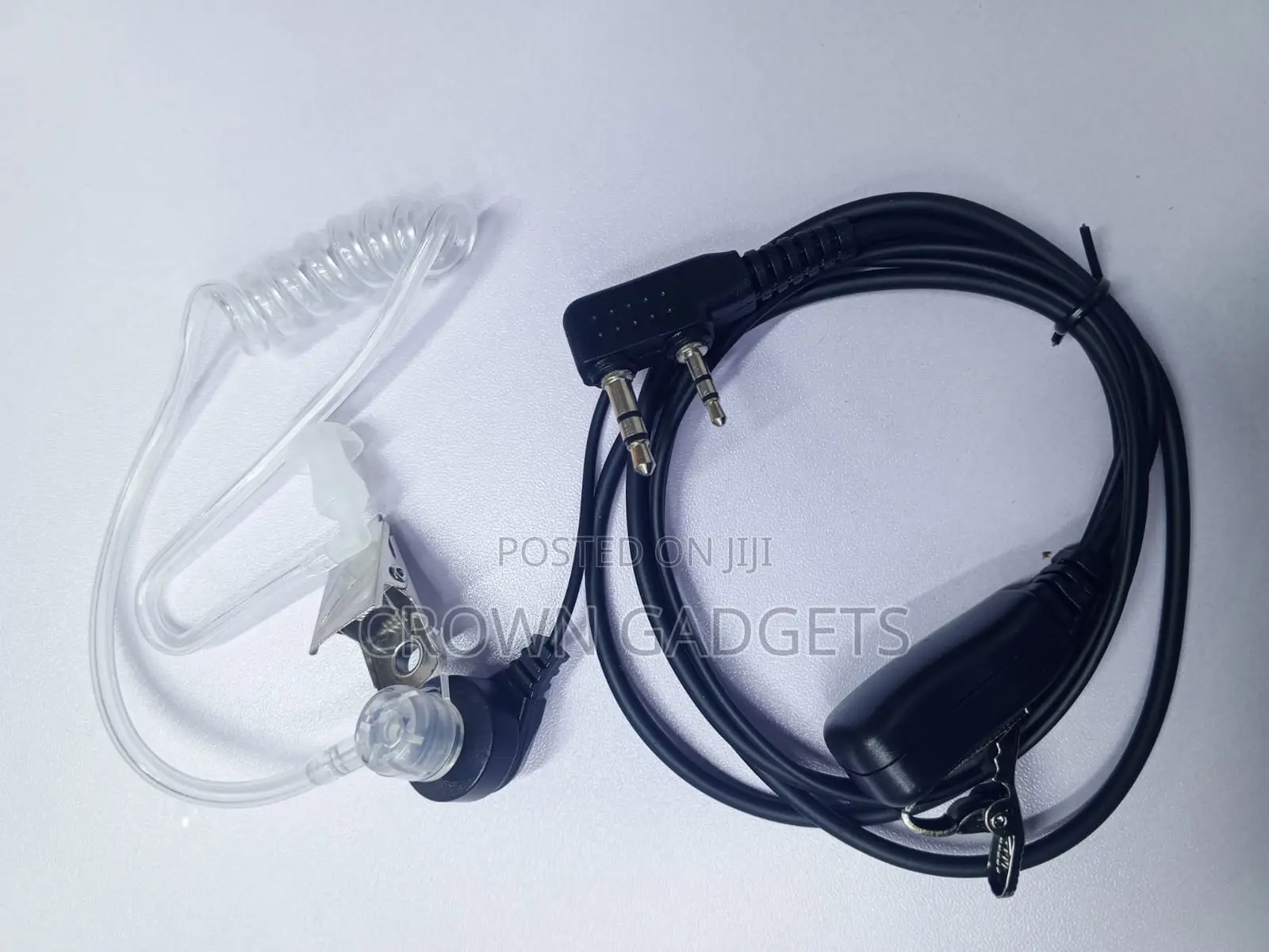 Clear Acoustic Tube Fbi Headset With Push To Talk Button