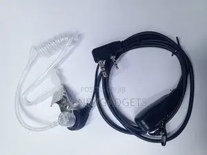 Clear Acoustic Tube Fbi Headset With Push To Talk Button