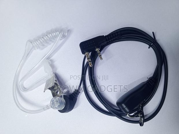 Clear Acoustic Tube Fbi Headset With Push To Talk Button