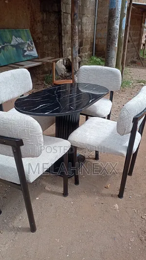 4seater Dining Set Marble Top Table