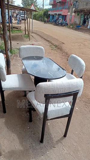 4seater Dining Set Marble Top Table